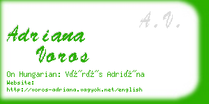 adriana voros business card